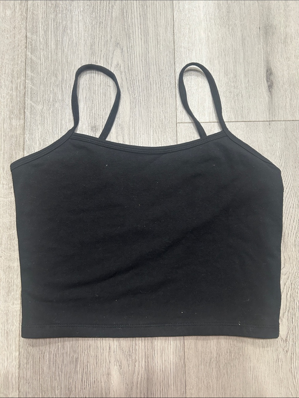 Wild Fable Black Women's Cropped Camisole Tank Top - Classic Fit Medium